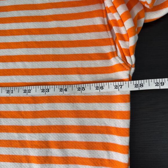 Free People Classic Striped Oversized Crewneck Womens XL Sweater Orange NEW - Picture 11 of 13